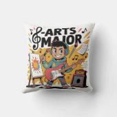 Arts Major Boy - Illustratie Unieke Creatie Kussen (Achterkant)