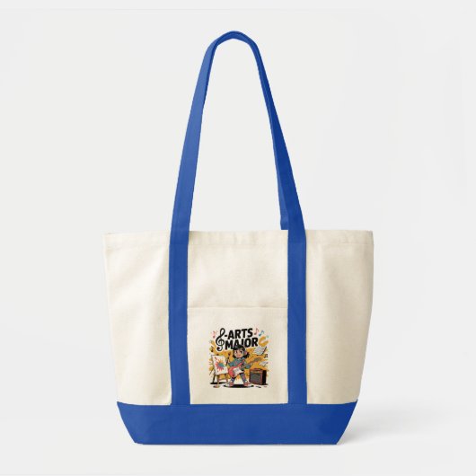 Arts Major Cartoon Illustration - Unique Creative  Tote Bag (Voorkant)