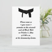 Arts martiaux Bold Black Belt Promotion Invitation (Debout devant)