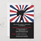 Arts martiaux Invitations de fête d'anniversaire (Devant)