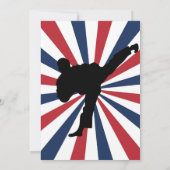 Arts martiaux Invitations de fête d'anniversaire (Dos)