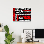 Arts martiaux mixtes - Poster des éléments de la r (Bureau à domicile)