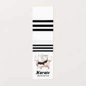 Arts martiaux Sensei ceinture noire Carte de visit (Extérieur déplié)