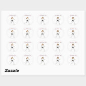 Arts martiaux Stickers Fille Anniversaire (Feuille)