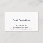 Arts Medisch Symbool Visitekaartje (Achterkant)