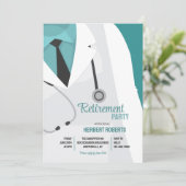 Arts met stethoscoop uitnodiging (Staand voorkant)