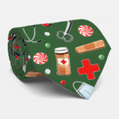 Arts of verpleegkundige Kerstfeestdag Stropdas (Opgerold)