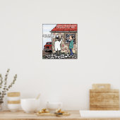 Arts vindt pokken op huis grappig Poster (Keuken)