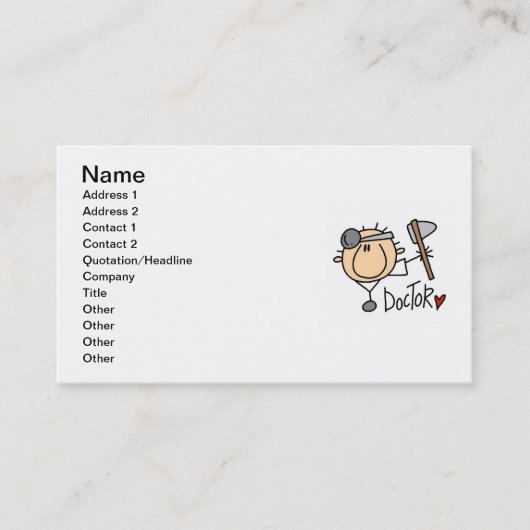 Arts Visitekaartje (Voorkant)