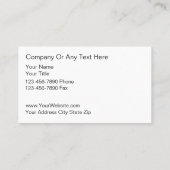 Arts Visitekaartjes (Achterkant)