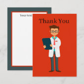 Arts voeg tekst toe Dank u wel Bedankkaart (Voorkant / Achterkant)