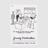 Arts zegt patiënt Verwijderd houden van sociale me Golfhanddoek (Voorkant)