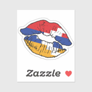 Artsakh Karabakh Lipstick Liefde Vlag Sticker