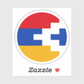 Artsakh Vlag Ronde Sticker (Vel)