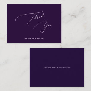 ArtsApp Eggplant Drk Paarse kalligrafie Hartelijk  Notitiekaartje