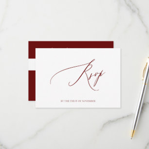 ArtsApp Élégant Bourgogne RSVP Calligraphie Luxe
