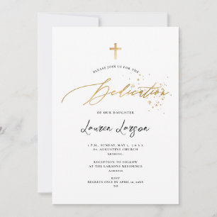 ArtsApp Elegant Faux Gold Calligraphy Dedication Kaart