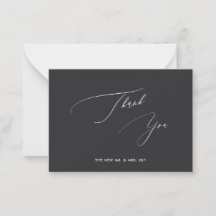 ArtsApp Elegante Luxe Calligrafie Bedankt Notitiekaartje