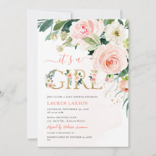 ArtsApp H2 Blush Roze Rozen Baby shower Kaart