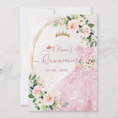 ArtsApp H2 Blush Roze Rozen Sparkling Quinceanera Kaart (Voorkant)