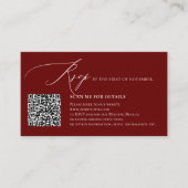 ArtsApp QR Code elegant RSVP Luxe Calligrafie Informatiekaartje (Voorkant)