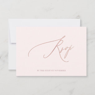ArtsApp RSVP Faux Rose Gold Luxe Calligraphie