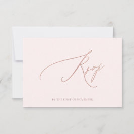 ArtsApp RSVP Nep-roosgoud Luxe Calligrafie Kaartje
