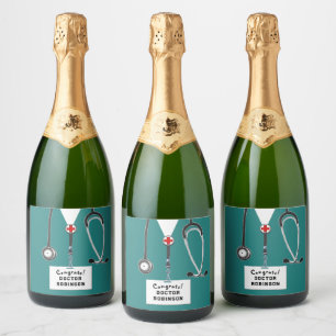 Artsdiploma Medische Faculteit Sparkling Wijnetiket
