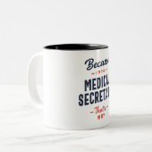 Artsen die werkzaam zijn tweekleurige koffiemok (Voorkant links)
