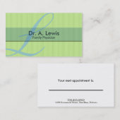 Artsen en medisch Visitekaartje - Monogram Afsprakenkaartje (Voorkant / Achterkant)
