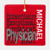 Artsen Extraordinaire CUSTOM Keramisch Ornament (Achterkant)