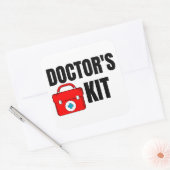 Artsen medische kit vierkante sticker (Envelop)