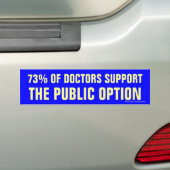 Artsen ondersteunen Bumpersticker Openbare optie (Op auto)