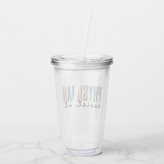 Artsenassistent Artsen Associate PA School Acryl Drinkbeker (Achterkant)