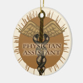 Artsenassistent Caduceus Keramisch Ornament (Links)