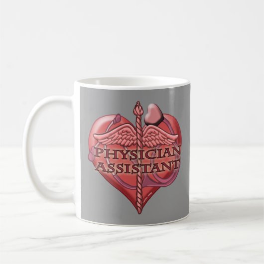 Artsenassistent Caduceus Mok van het hart (Links)