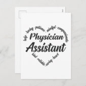 Artsenassistent Harde Word Cloud Feestdagenkaart (Voorkant / Achterkant)