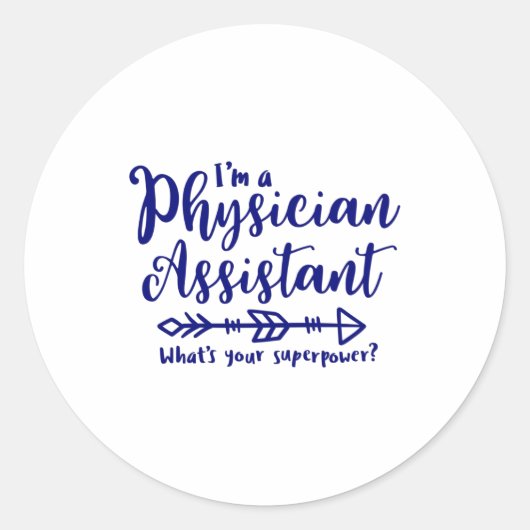 Artsenassistent, pa, arts ronde sticker (Voorkant)
