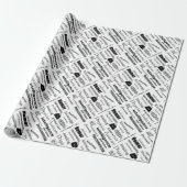 Artsenassistent tekstontwerp cadeaupapier (Uitgerold)