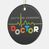 Artsendag Geweldige Doctor Kleurrijk op Zwart Keramisch Ornament (Links)