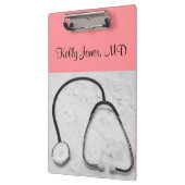 Artsenverpleegster Stethoscoop Perzikkleurig (naam Klembord (Links)