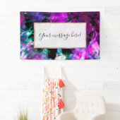 Artsy Abstract Modern Black Paars Tie Dye Spandoek (Insitu)