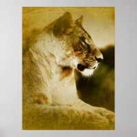 *~* Artsy AP23 Artistieke Waterverf Golden LIONESS