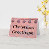 Artsy Art Déco Carte de voeux de Noël (Fleur jaune)