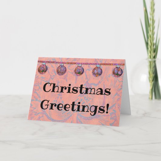 Artsy Art Déco Carte de voeux de Noël (Devant)