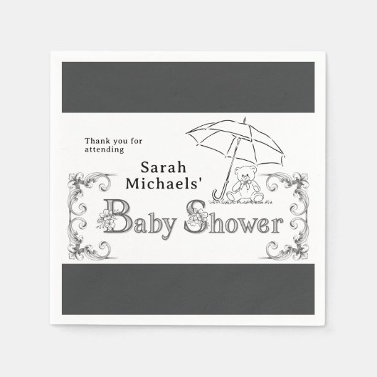 Artsy Baby Shower Servet (Voorkant)