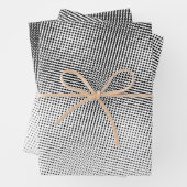 Artsy Black en White Moiré Pattern Inpakpapier Vel (In situ)