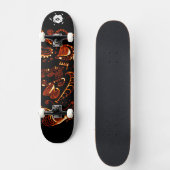 Artsy Black Orange Skateboard (Recto)