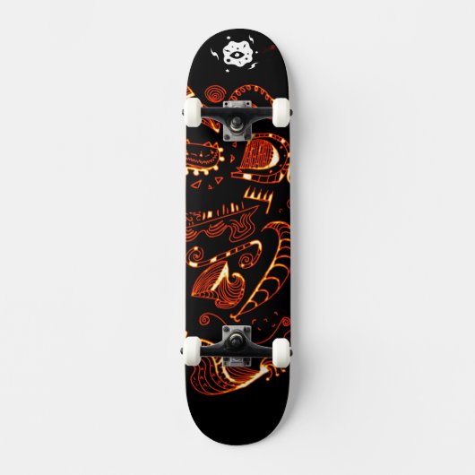 Artsy Black Orange Skateboard (Recto)