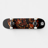 Artsy Black Oranje skateboard (Horizontaal)